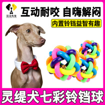 Lingti Dog Toys Toys Hard to Draw Artificial Large Dog Interactive Colorful Ball
