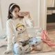 Flannel pyjama mùa đông dày nhung dài tay san hô phiên bản Hàn Quốc của bộ phim hoạt hình kích thước lớn dễ thương phục vụ nhà sinh viên