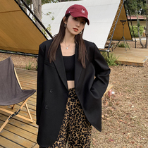 Blazer womens 2021 spring and autumn Korean advanced sense niche fried street loose casual khaki small suit jacket