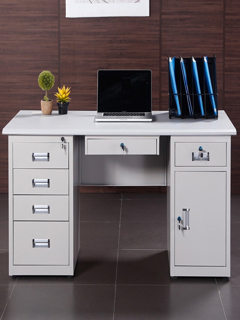 Steel desk Computer desk Teacher single desk Financial work Iron table Stainless steel household desk