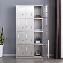 Stainless steel steel open door locker dust - free workshop employee object storage cabinet 12 small cabinet