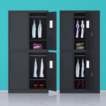 Black More Wardrobe Tin Cabinet Gym Room Yoga Room With Lock Multi Door Storage Cabinet Net Red Lockers