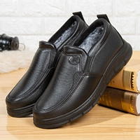 Элегантные черные мужские хлопчатобумажные туфли 1022-2 поля