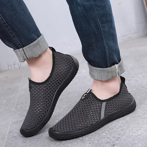Сетчатые слипоны, спортивная обувь, спортивные бахилы для отдыха, туфли для ходьбы, для среднего возраста