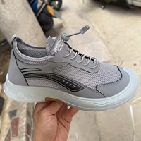 Летние серые мужские туфли с сеткой M-515 Horse