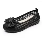 Слипоны, обувь, рабочие туфли с бантиком, мягкая подошва