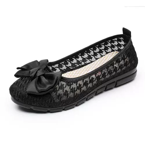 Слипоны, обувь, рабочие туфли с бантиком, мягкая подошва