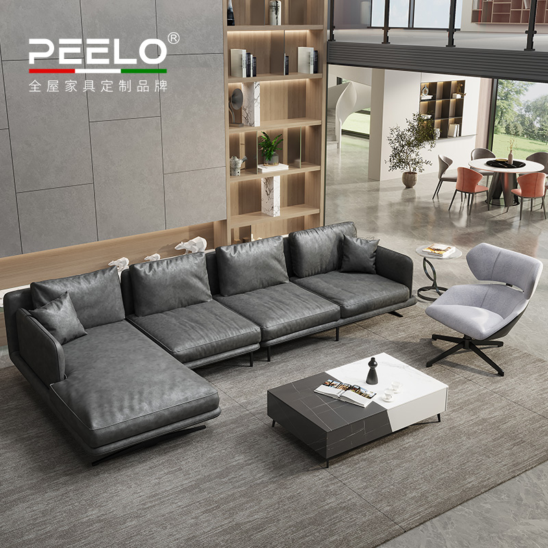 Pingluo flagship store technology cloth sofa atmospheric high-grade living room furniture l-type Imperial Minimalist fabric sofa