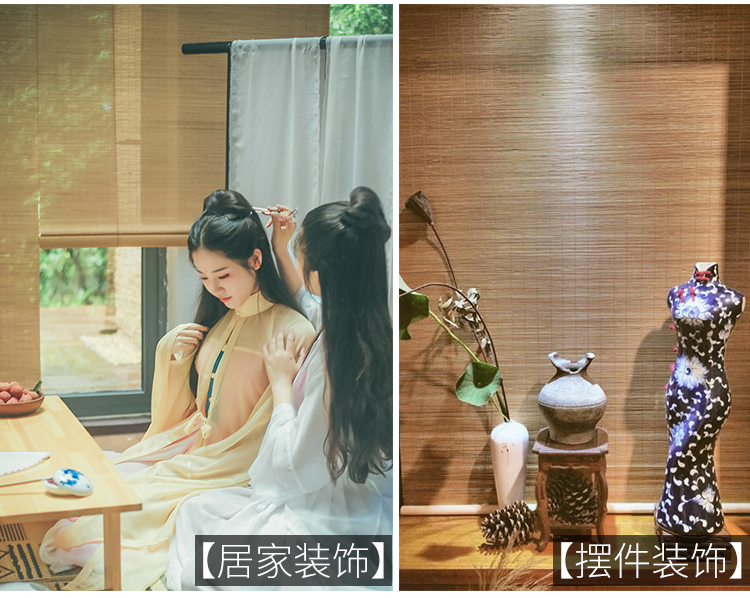 Rèm cửa tre Rèm cửa Rèm nâng và che văn phòng Trung Quốc Vintage Zen Cửa rèm Cửa ban công Tấm che nắng Kéo rèm - Phụ kiện rèm cửa thanh nhôm treo rèm cửa