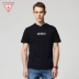 GUESS vài mô hình 2018 mùa xuân và mùa hè của nam giới LOGO màu rắn vòng cổ ngắn tay T-Shirt-MI2K9414K