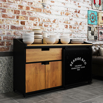 Wrought food side cabinets hot pot restaurants restaurant box hotel tea cabinet lockers seasoning table Short cabinets