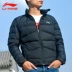 Li Ning xuống áo khoác nam 2018 mùa đông mới ấm áp nhẹ trùm đầu ngắn ngắn mỏng dày thể thao áo khoác nam