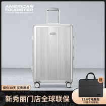 (Special sale) aluminum frame trolley case trunk mute universal wheel 20 inch boarding case 28 inch suitcase TJ4