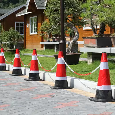 Road cone rubber cone 70cm Ice Cream tube roadblock cone traffic facilities warning safety cone warning column reflective road cone