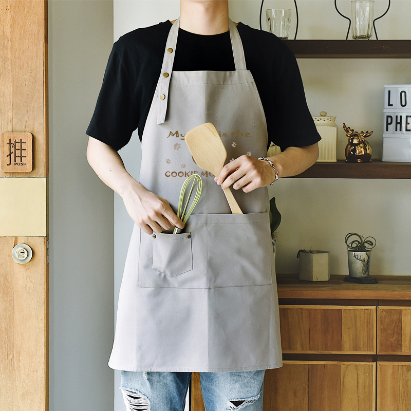Customize apron printed logo restaurant coffee milk tea shop floral barber mother - to - child supermarket overalls corset