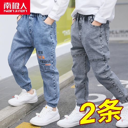 Осенние джинсы для мальчиков, тонкие штаны, детские повседневные брюки для отдыха, подходят для подростков, коллекция 2022