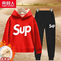 【【】 Red/Sup-черные брюки из ягненка