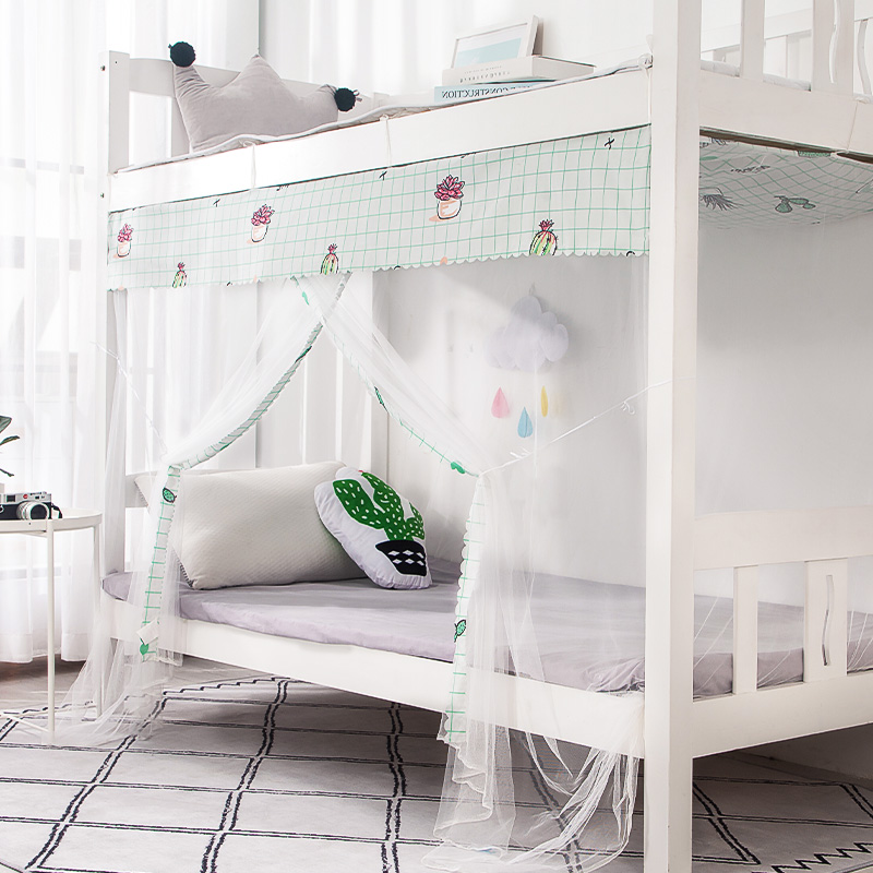 Dust-proof top mosquito nets encrypted thickened student dormitories bunk beds Children 1 2 m primary and secondary beds up and down 1 5m bed