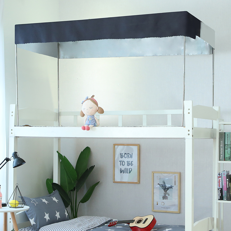 Thickened dust-proof top Student dormitory bed curtain Bed top shading cloth Male one-piece upper and lower bunk female simple girl