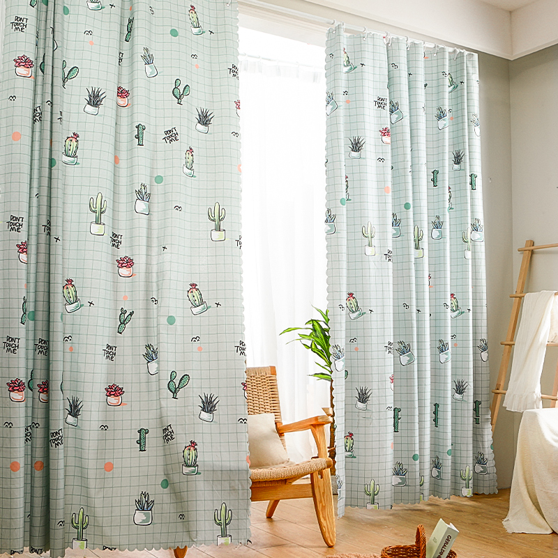 Simple curtains without punching installation magic with bedroom shading shading cloth in 2021 new finished products landing girls