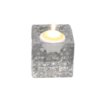 European glass candle holder home accessories transparent round square romantic wedding candle holder free 10 candles