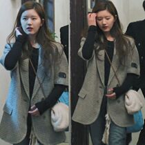 I like your Gu Shengnan Zhao Ruth with the same paragraph 22 Chunqiu Qianbird lattice Han version loose and small suit jacket woman