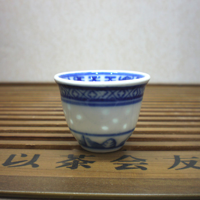 Jingdezhen Ceramic Wine Cup Blue and White Delicate Wine Cup Porcelain Tea Bowl Wine Set Spirit Cup