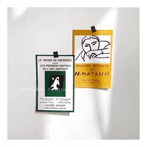 (card) matisse matisse painting Korean ins characters simple lines card grid wall desk decoration