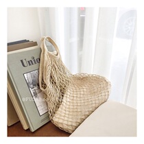 chic Korea street is afraid to weave ins burst style fruit net pocket hollow portable environmental protection shopping beach fishing net bag