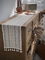 FUDABao | ins lace crochet table flag woven cotton thread vintage fabric tablecloth wedding table decoration
