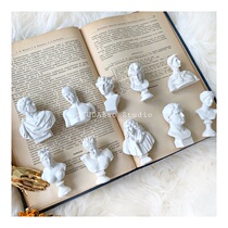 ins mini small head sculpture ornament resin plaster mold Nordic simple cold wind posing prop set
