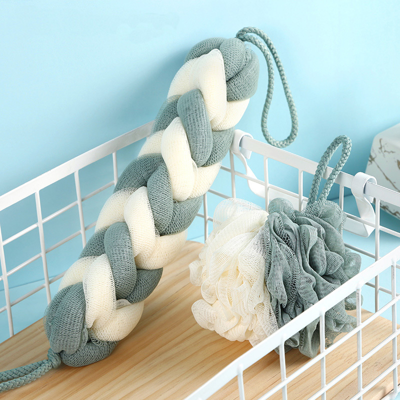 Bath Sponge for Men, Large Exfoliating Bath Towel, Foaming Net Back Scrubber, Bath Ball for Children, Long-Lasting Bath Flower