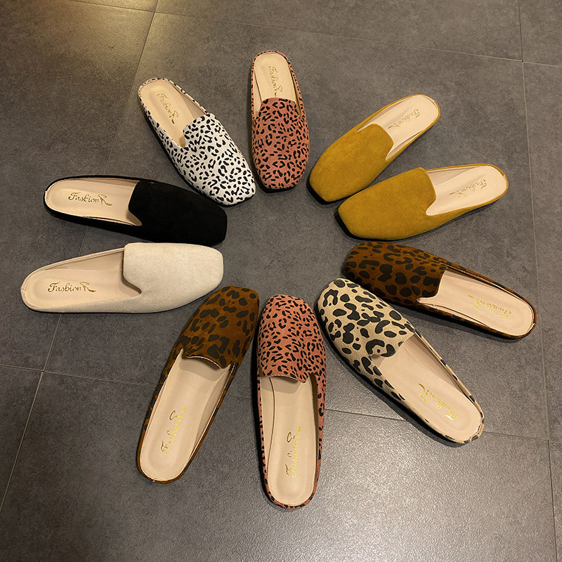 Slippers women's summer outerwear 2022 spring and summer new net red one-footed flat-bottomed women's shoes Baotou lazy all-match half slippers