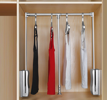 Wardrobe Lift Hang Hanger Push-and-pull Clothes Hanger Cushion Wardrobe Telescopic Hanging Clothes Rod Cloakroom Pants Rack Wardrobe Hardware