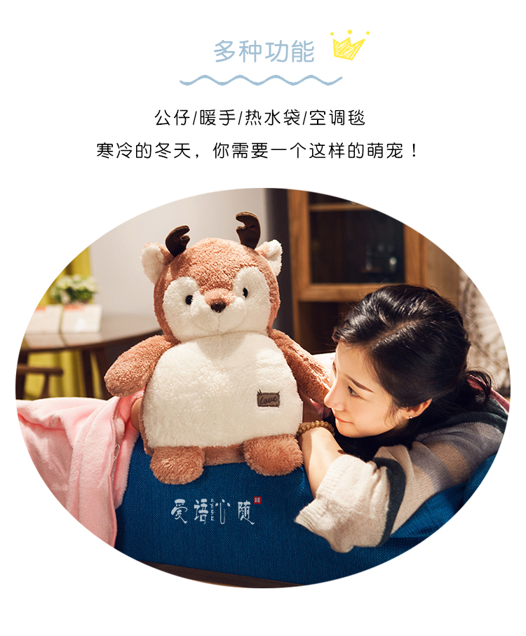 Gối chăn đôi sử dụng voi nhỏ gối đệm gối ba trong một nữ nam nghỉ trưa văn phòng ấm tay tay gối Gối văn phòng 2 trong 1