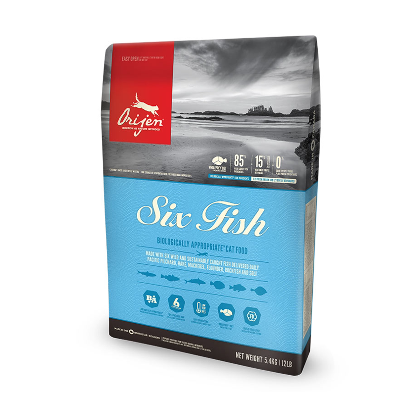 Orijen eager cat food Canada imports natural grain-free 6 kinds of fish adult cat kitten food general cat food 5 4kg