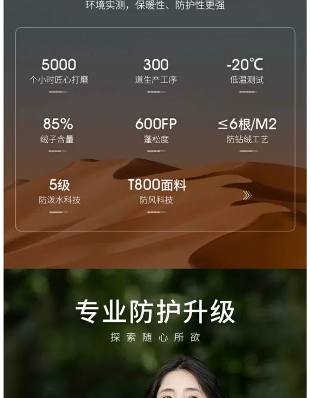 Lạc đà lạc đà ngoài trời cực lạnh áo khoác parka có mũ trùm đầu bảo hộ lao động áo khoác xuống 035 áo khoác cổ lông có thể tháo rời gậy leo núi gấp gọn gậy trekking naturehike