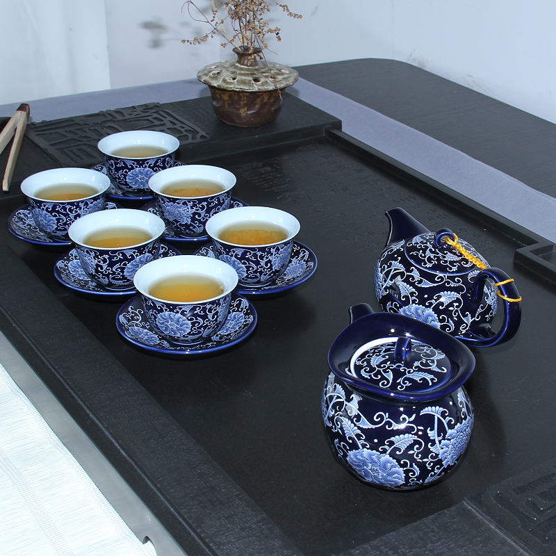 A garden international ceramic tea set the - household six tea mix gift boxes kung fu tea set