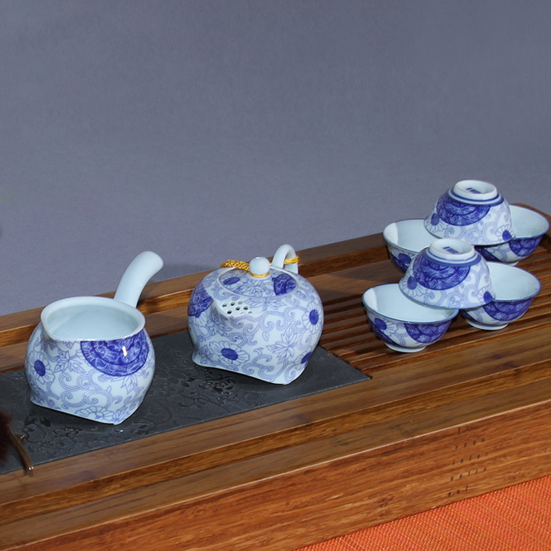 A garden international ceramic tea set gift box star angel tea set of 6 groups of kung fu tea set