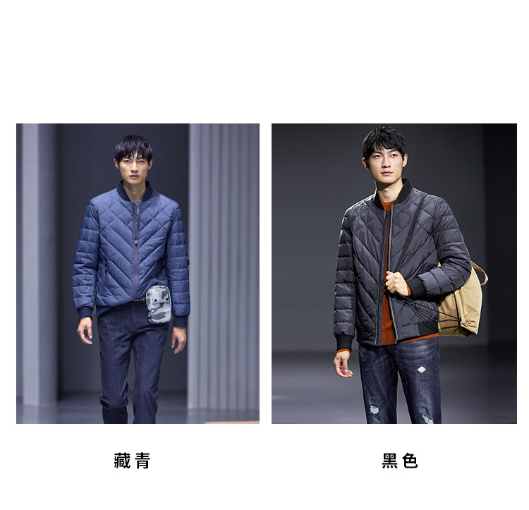 HLA/海澜之家 男士简约轻薄款羽绒服 图2