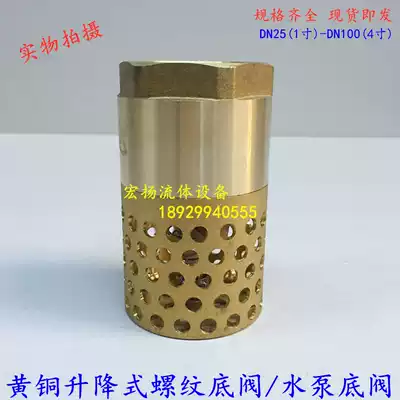 Brass bottom valve Water pump valve check valve Water check valve check valve Internal thread pump flower basket 1 2 inch DN50