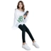 Quần legging mùa thu nữ mặc cotton cao eo Hàn chân hoang dã mùa đông dày phần chín quần rộng size đen