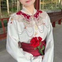 Hanfu Yunjianming heavy industry embroidery handmade cabbage ancient style original design Hanfu photo accessories