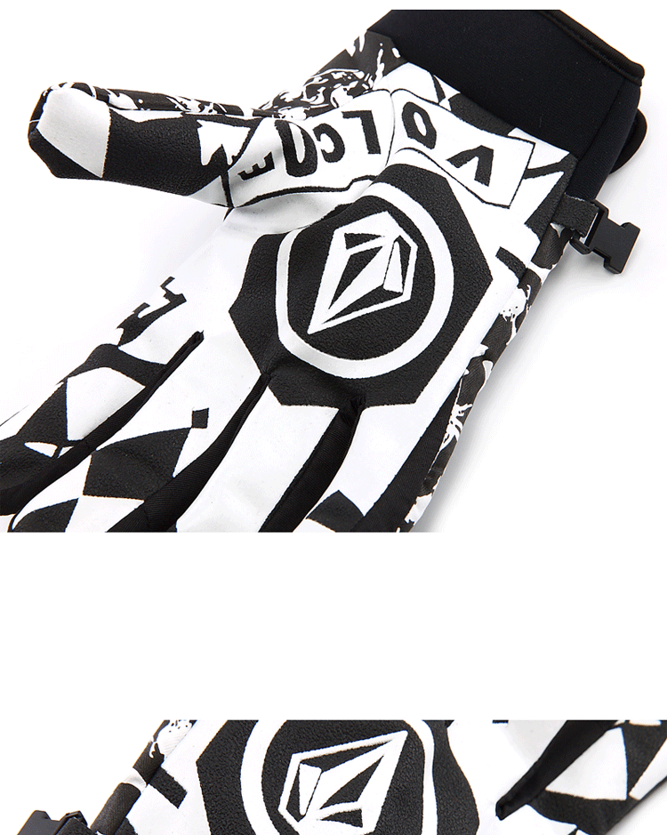 Găng tay trượt tuyết Volcom cho nam và nữ mùa đông thể thao ngoài trời cưỡi găng tay năm ngón dành cho người lớn không thấm nước ấm chính hãng tất tay chống nắng