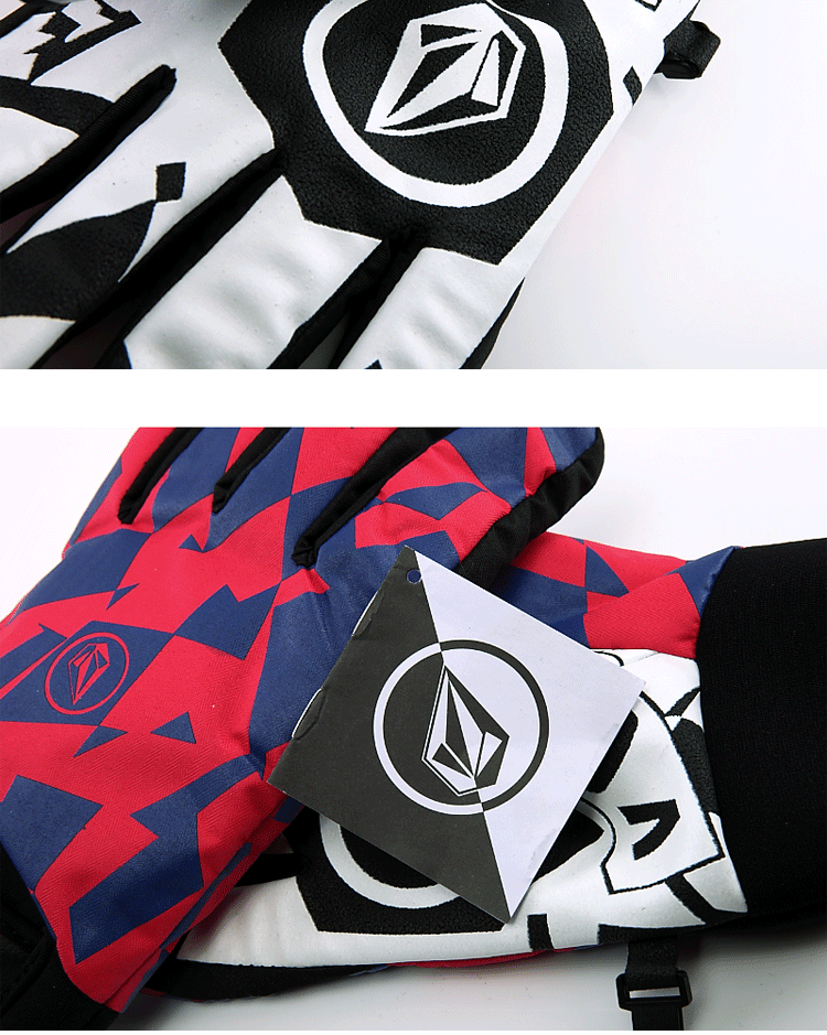 Găng tay trượt tuyết Volcom cho nam và nữ mùa đông thể thao ngoài trời cưỡi găng tay năm ngón dành cho người lớn không thấm nước ấm chính hãng tất tay chống nắng