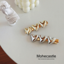 Lukewarm Wind ~ Ins South Korea Temperament Brief Metal Loving Hair Clip Duckbill Clip Liu Sea Clip Edge Clip Hair Clip Hair Clip
