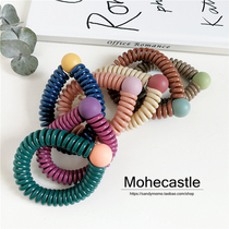 Mohe does not hurt Morandi Color Department Korea ins phone line hair ring elastic hair rope Zhair hair head rope haircut