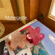 Mohe a small flower ~ Japanese jelly-colored flower catch clip fresh back head hair catch plate hair clip hair accessories female