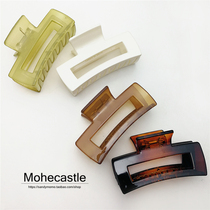 Mohe South Korea Ins Lazy Wind Minimalist Geometric Disc Hair Grip Clip Bath Rear Brain Spoon Horsetail Clip Top Nip Shatter Hair Clip
