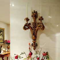 European carved wall hanging Candlestick vintage wall living room dining room corridor fireplace sofa background wall decorations